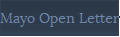Mayo Open Letter